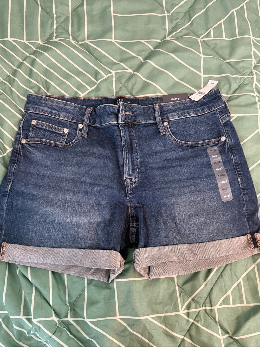 Mid-Rise Denim Shorts